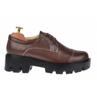 Oferta Pantofi dama casual din piele naturala Maro - P11M